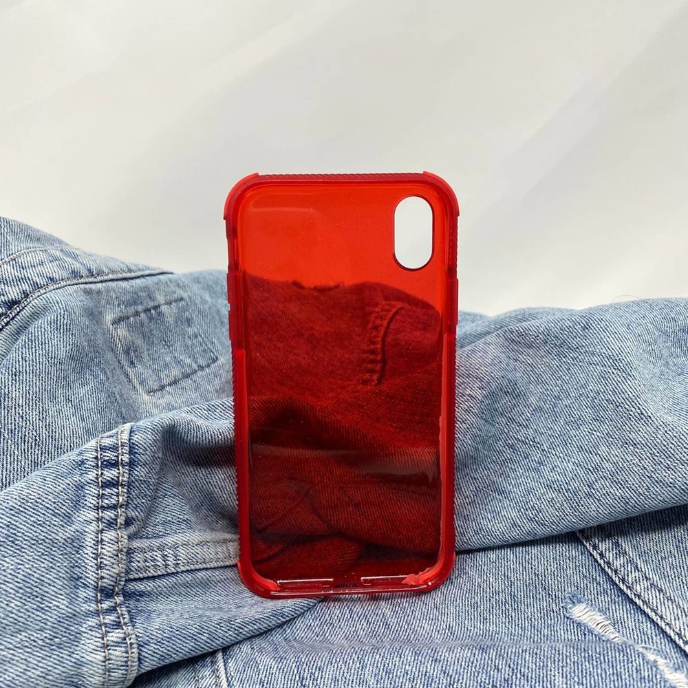 iPhone X/XS Case Clear Red Glitter Print Cover NEW - Picture 5 of 8